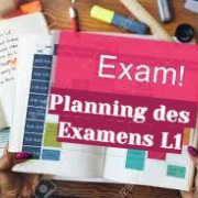 Planning des Examens L1 l1