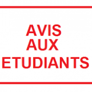 Avis aux étudiants 1 ère Année avis