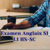 Examen Anglais S1