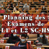 Planning des Examens L1 & L2